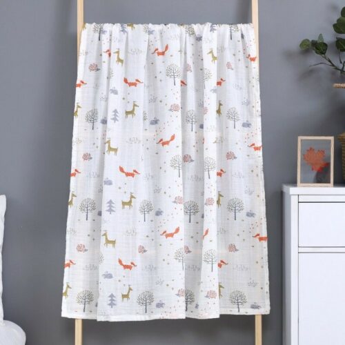 100% cotton Two layers muslin gauze baby security blanket plush-hug quilt blanket muslin baby blankets