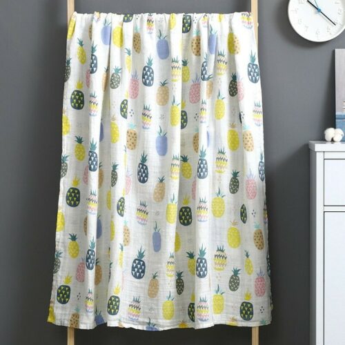 100% cotton Two layers muslin gauze baby security blanket plush-hug quilt blanket muslin baby blankets