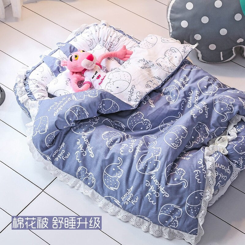Sleeping Lounger Folding Travel Portable Baby Nest 100% Soft Cotton.