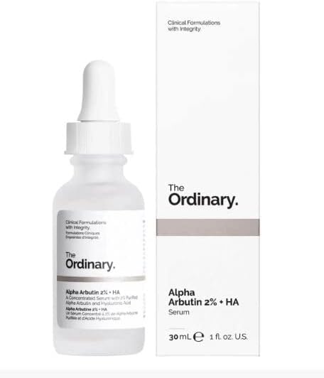 The Ordinary Original Alpha Arbutin al 2% + HA Ácido hialurónico | 30 ml | Brightening Serum for Skin Improves Pigmentation