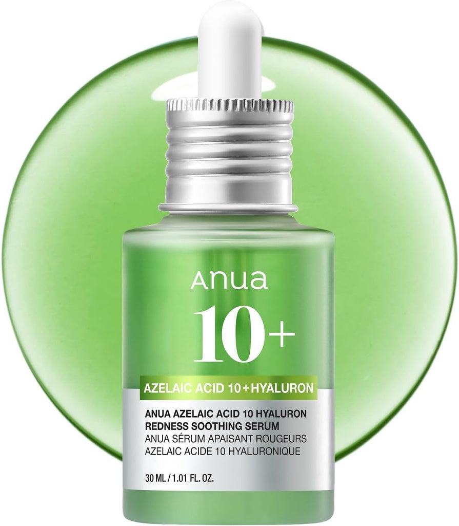 Anua Azelaic Acid 10 Hyaluro Redness Soothing Serum, Facial Serum for Sensitive skin, Hyaluronic Acid, Niacinamide, Spot Care, Natural Color, Vegan, Korean Skincare (30ml/ 1.01 fl oz.)