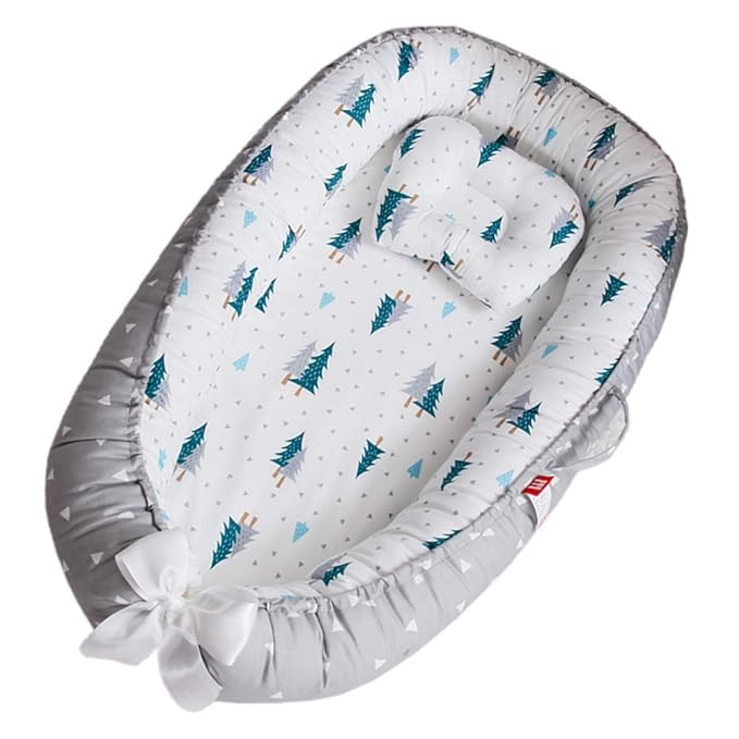 Baby Nest 100% Organic Breathable Portable Crib Bed Cot, sleeping pod