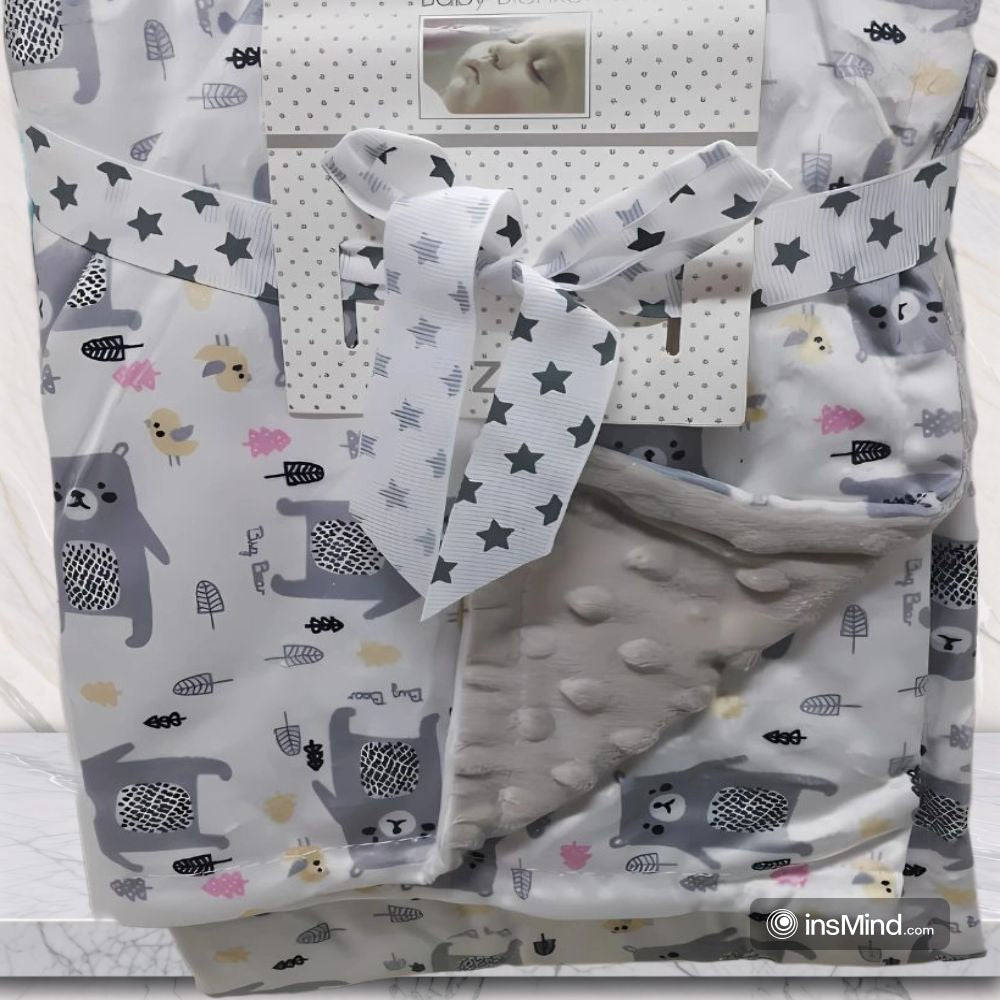 Cute Plush Multi-Colors Baby Blanket Swaddle (75x120 cm)
