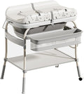 2 in 1 Height Adjustable Foldable Day care Baby Nursing & Diaper Changing Table with Safety Strap