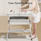 2 in 1 Height Adjustable Foldable Day care Baby Nursing & Diaper Changing Table with Safety Strap