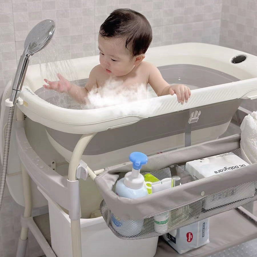 2 in 1 Height Adjustable Foldable Day care Baby Nursing & Diaper Changing Table with Safety Strap