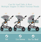 Belecoo 3 In1 Baby Stroller High Landscape With Car Seat Folding For 0-3 Years