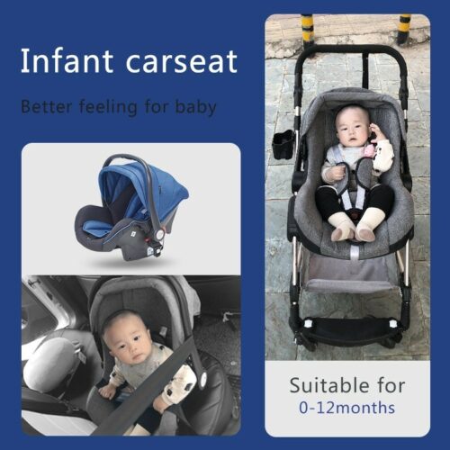 Belecoo 3 In1 Baby Stroller High Landscape With Car Seat Folding For 0-3 Years
