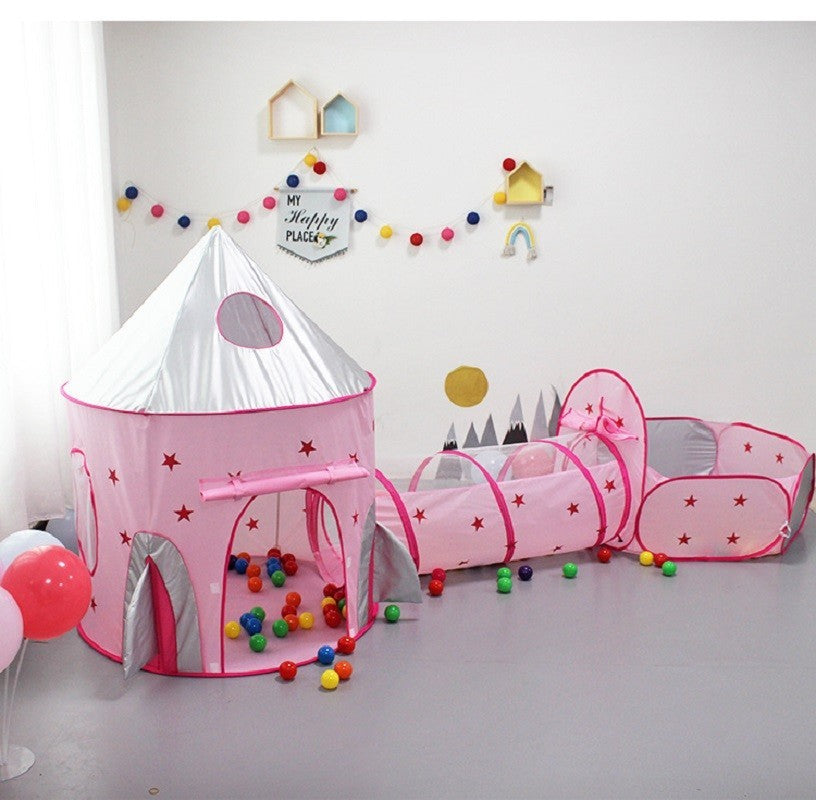 3 pieces castle child indoor outdoor play teepee kids tent 1 - 8 years
