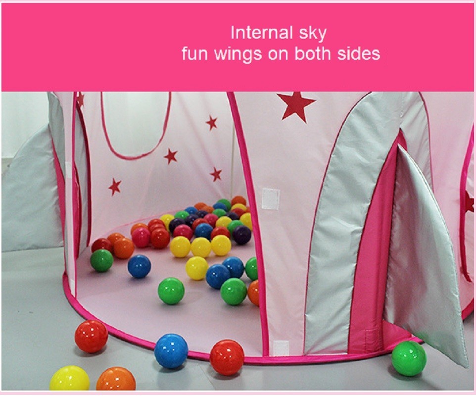 3 pieces castle child indoor outdoor play teepee kids tent 1 - 8 years
