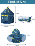 3 pieces castle child indoor outdoor play teepee kids tent 1 - 8 years