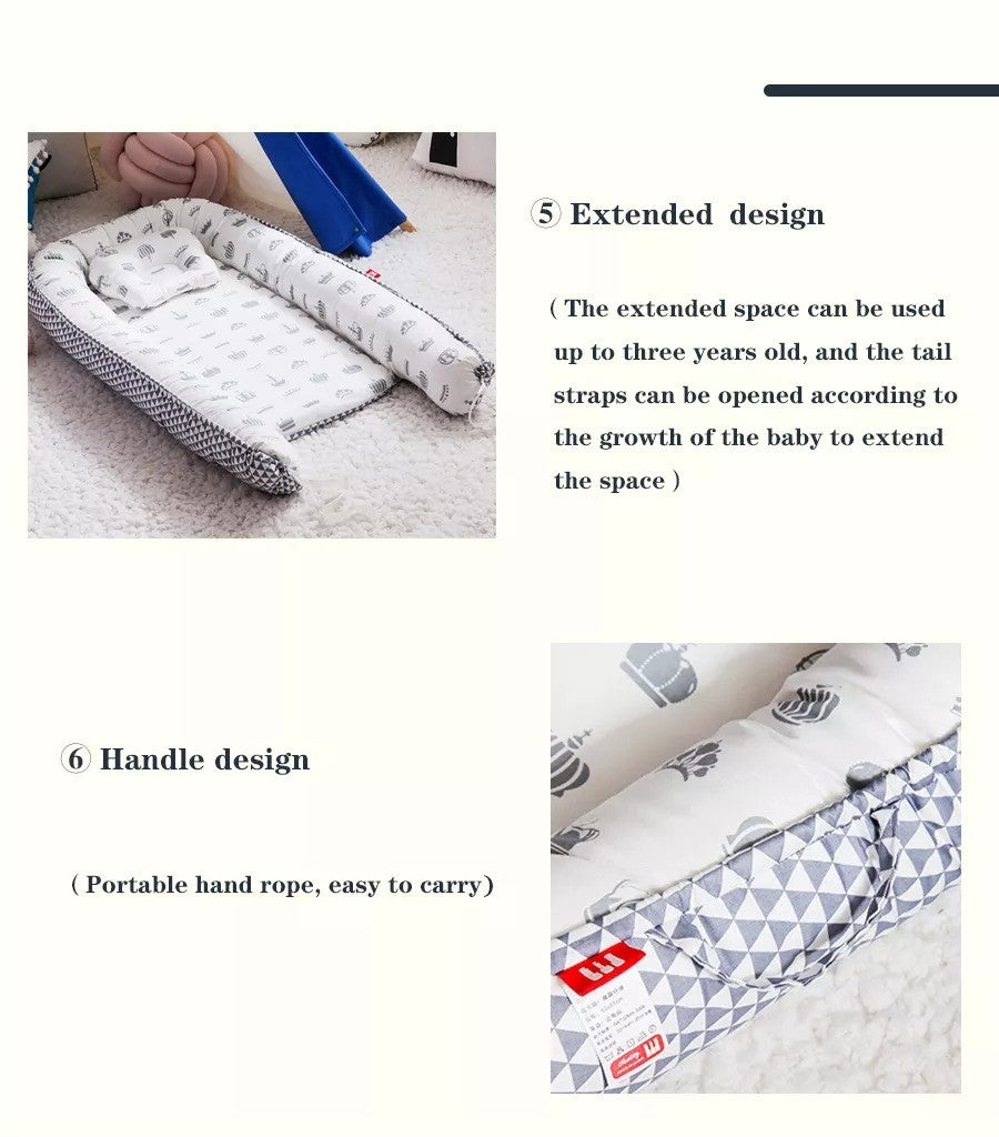 Baby Nest 100% Organic Breathable Portable Crib Bed Cot, sleeping pod