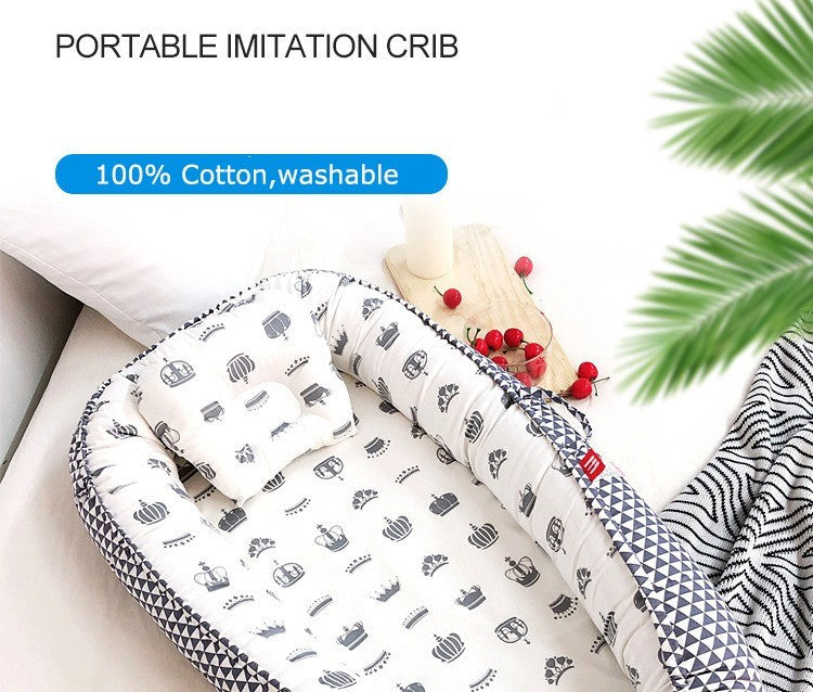 Baby Nest 100% Organic Breathable Portable Crib Bed Cot, sleeping pod