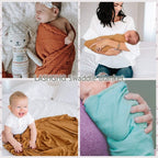 Bamboo Cotton wrap solid color baby swaddle blanket wrap (106x126 cm)