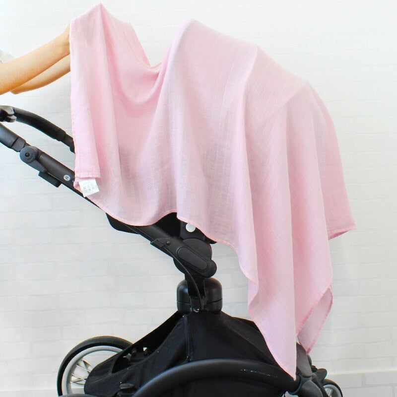 Bamboo Cotton wrap solid color baby swaddle blanket wrap (106x126 cm)