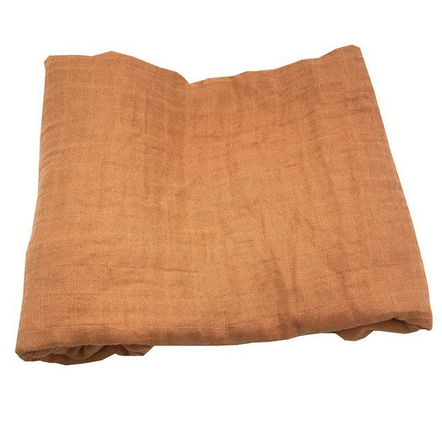 Bamboo Cotton wrap solid color baby swaddle blanket wrap (106x126 cm)
