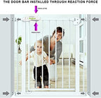Baybee Auto Close Baby Safety Gate Size 75 -85cm , Extra Tall and Wide Baby Child Gate, Easy Walk Thru Pet Dog Gate for House, Doorway Staircases |