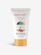 لوشن الجسم للأطفال Roots & Glow سعة 75 مل ترطيب لطيف ودعم لحاجز البشرة مرطب غني بالمغذيات لبشرة الأطفال الرقيقة، مستوحى من الرمان الفلسطيني