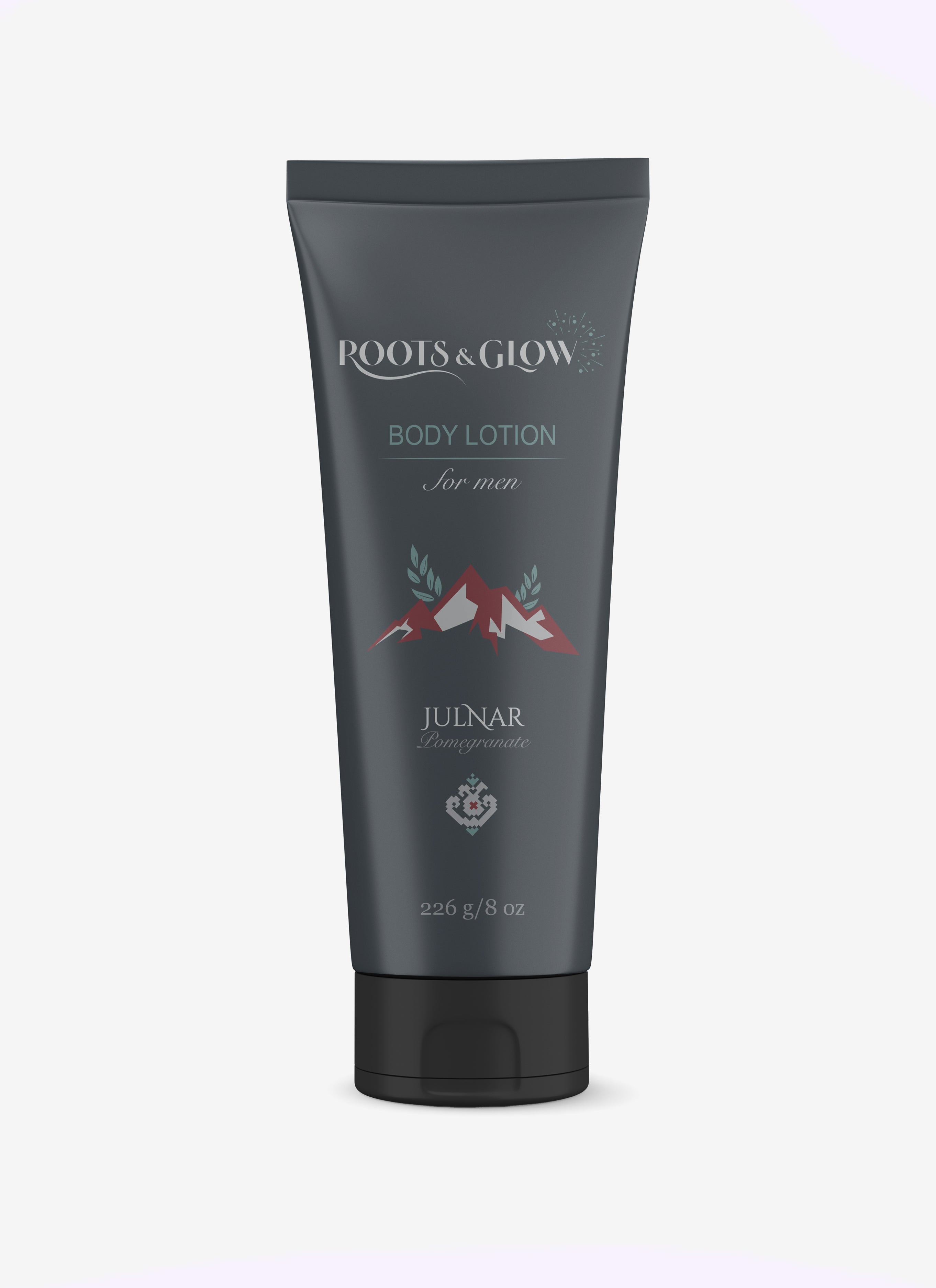 لوشن الجسم للرجال من Roots & Glow، 226 جرام. ترطيب عميق وامتصاص سريع. لوشن منعش للجسم للرجال، غني بالجلسرين وفيتامين هـ.