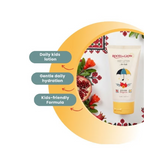 لوشن الجسم للأطفال Roots & Glow سعة 75 مل ترطيب لطيف ودعم لحاجز البشرة مرطب غني بالمغذيات لبشرة الأطفال الرقيقة، مستوحى من الرمان الفلسطيني
