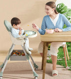 Booster Seats Baby High Foldable Feeding Chair With Tray and Wheels