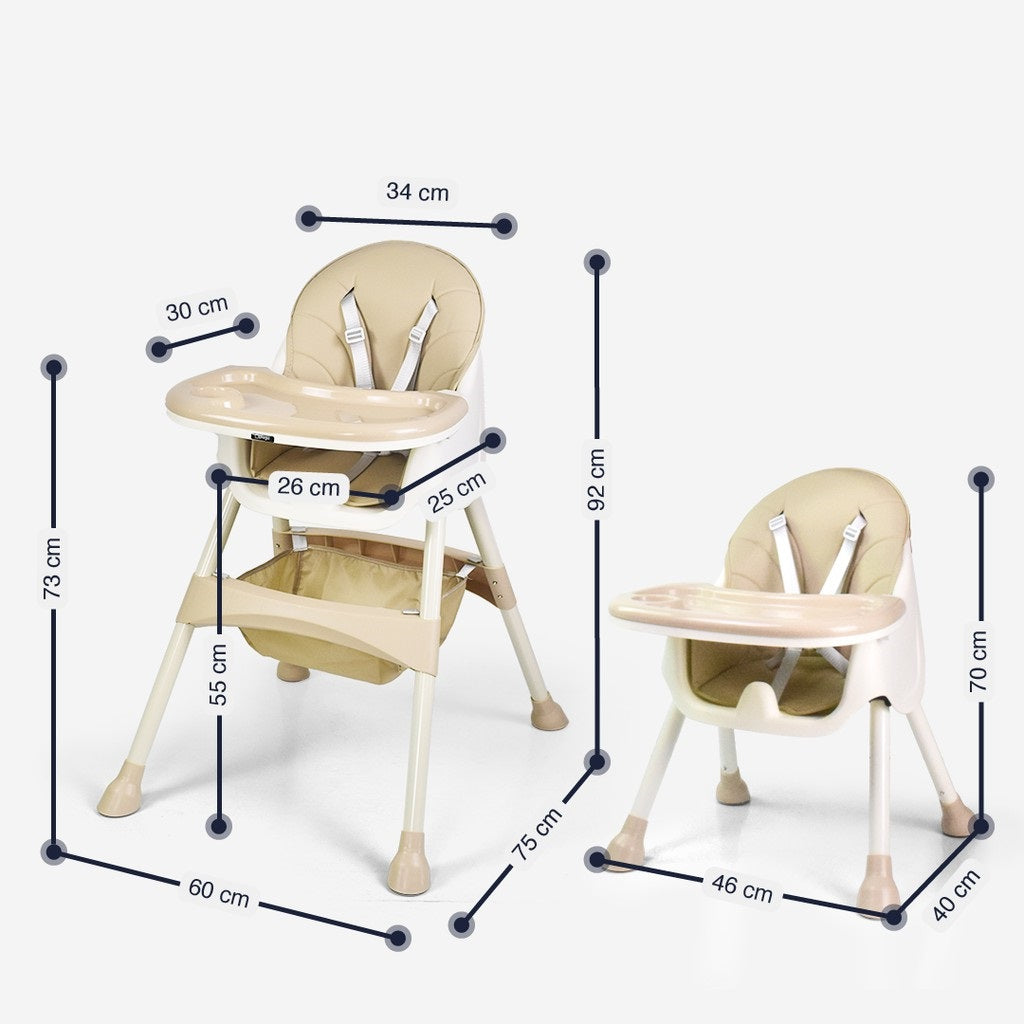 Booster Seats Baby High Foldable Feeding Chair With Tray and Wheels