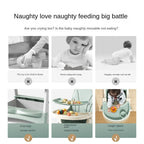 Booster Seats Baby High Foldable Feeding Chair With Tray and Wheels