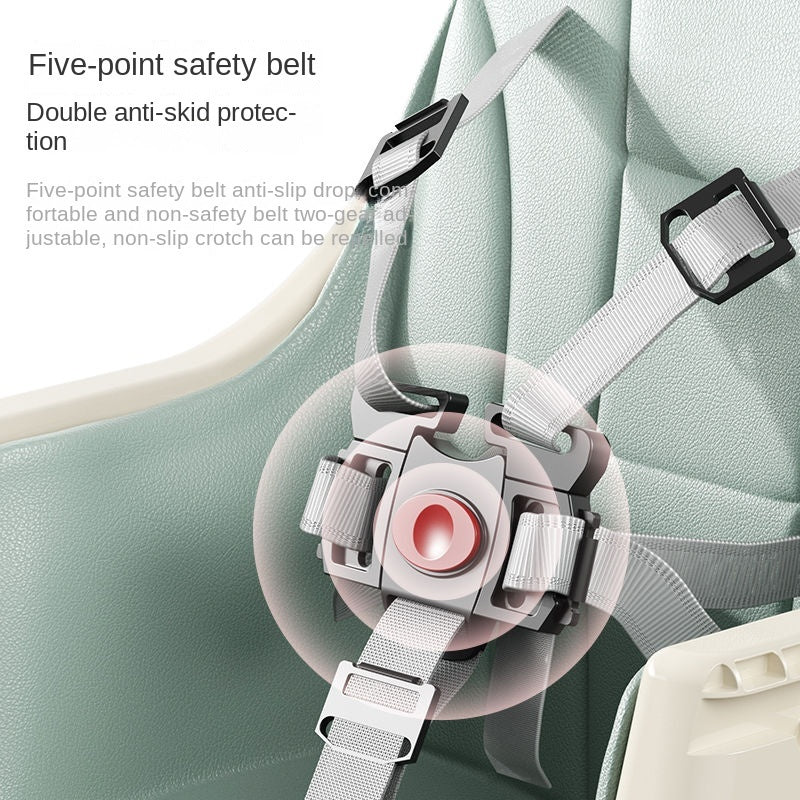 Booster Seats Baby High Foldable Feeding Chair With Tray and Wheels
