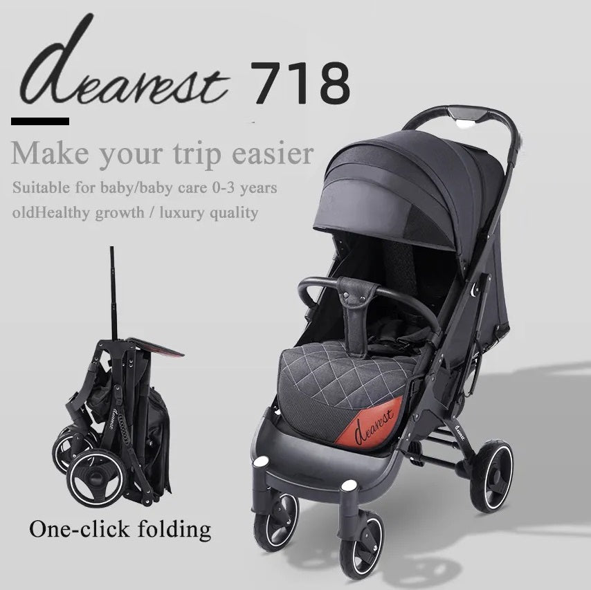 Dearest 718 Baby Stroller The Foldable and Portable All-Season Solution for Comfortable and Convenient Travel