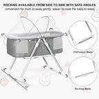 Babylife 2-in-1 Portable Baby Cot and Foldable Bassinet