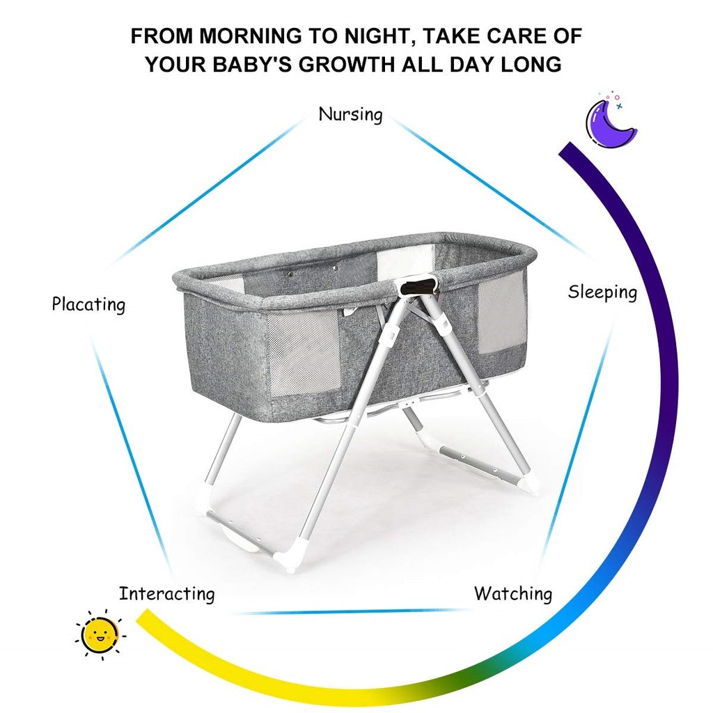 Babylife 2-in-1 Portable Baby Cot and Foldable Bassinet