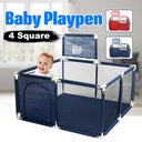 Indoor Kids' Safety Playpen enclosure with Mesh Basket and Gate for Secure Playground Activities .