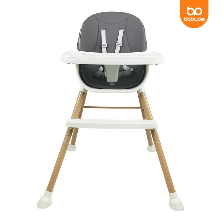 Kids Wooden High Chair pink color