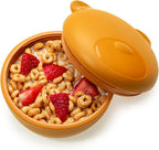 Melii Silicone Bowl with Lid 350 ml Brown Bear