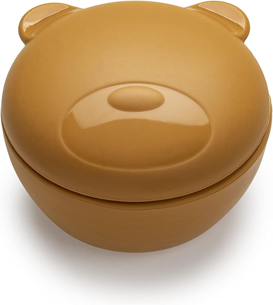 Melii Silicone Bowl with Lid 350 ml Brown Bear