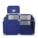 Indoor Kids' Safety Playpen enclosure with Mesh Basket and Gate for Secure Playground Activities .