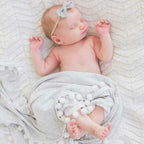 Soft Muslin Swaddle Blankets Pom Pom