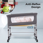Twin Bassinets for Twins - Adjustable, Mesh, Storage - Bedside Sleeper in 2 Colors!