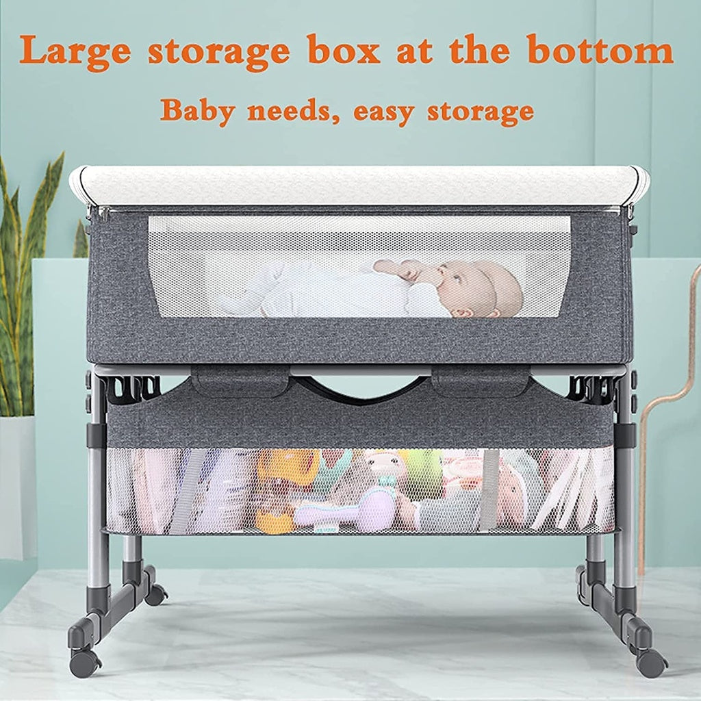 Twin Bassinets for Twins - Adjustable, Mesh, Storage - Bedside Sleeper in 2 Colors!