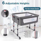 Twin Bassinets for Twins - Adjustable, Mesh, Storage - Bedside Sleeper in 2 Colors!