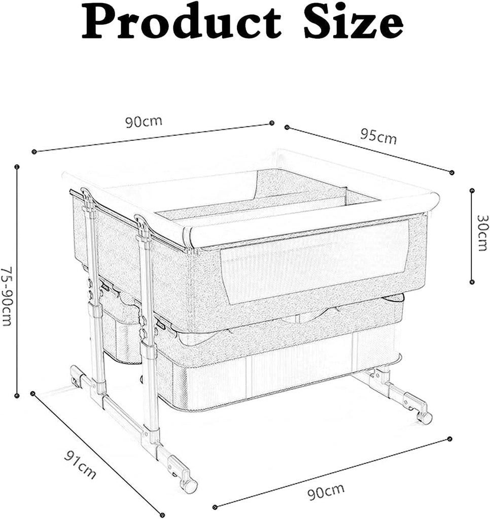 Twin Bassinets for Twins - Adjustable, Mesh, Storage - Bedside Sleeper in 2 Colors!