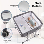 Twin Bassinets for Twins - Adjustable, Mesh, Storage - Bedside Sleeper in 2 Colors!