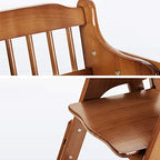 Wooden Dining Chair And Table Portable Folding High Chair With Ladder