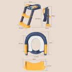 Large Plastic Chair Baby Toilet Kid Potty trainer, Toilet seat with Ladder